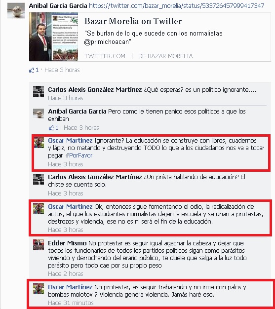 oscar martinez pri vs normalistas fb prespuestas