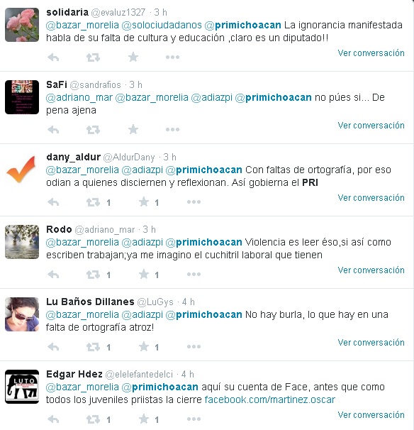 oscar martinez pri vs normalistas tuits criticas