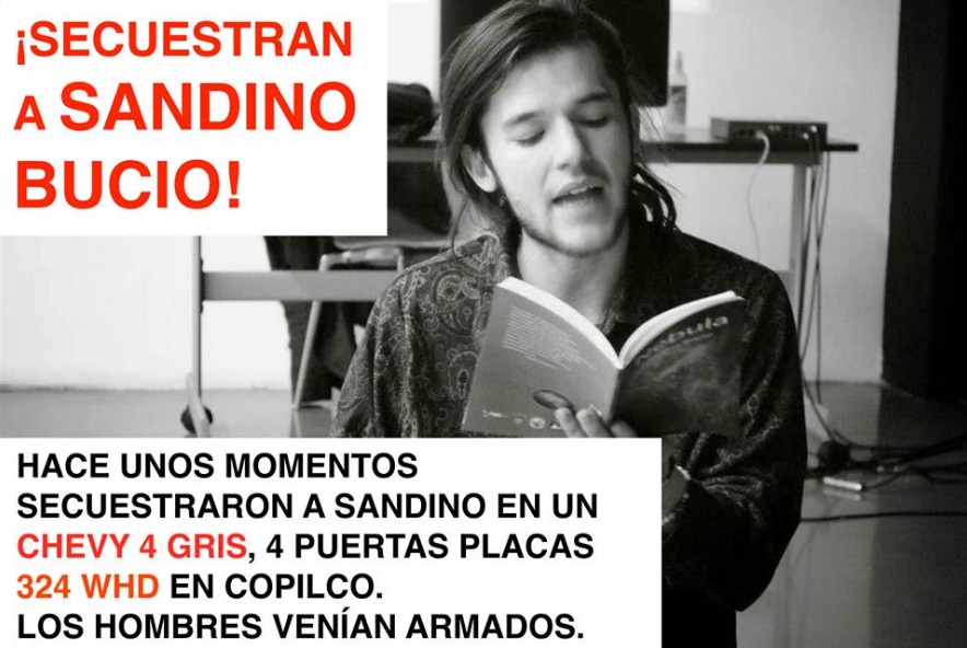 presunto secuestro de estudiante de la UNAM Sandino Bucio