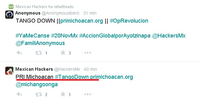 pri michoacan pagina web hackeada anonymus. tuis