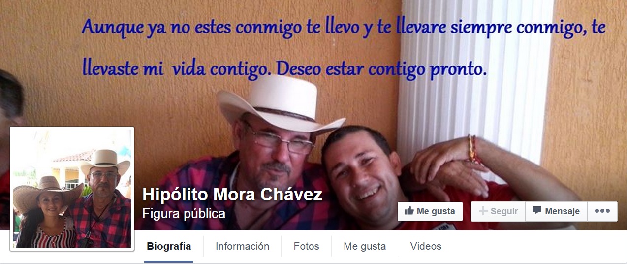 Facebook oficial de Hipólito Mora