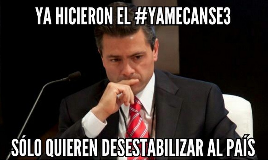 #YaMeCanse3 meme
