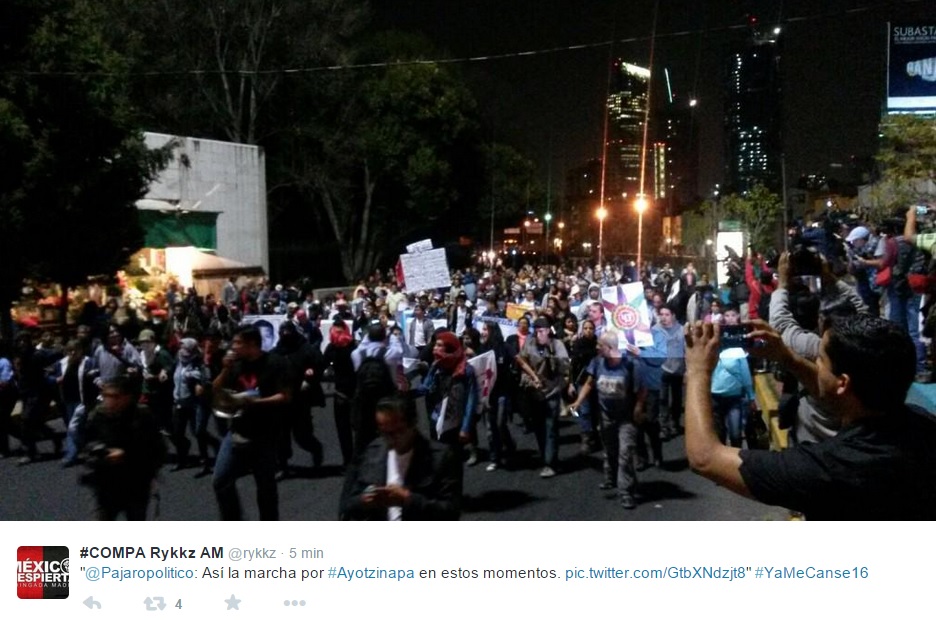 año nuevo ayotzinapa marcha