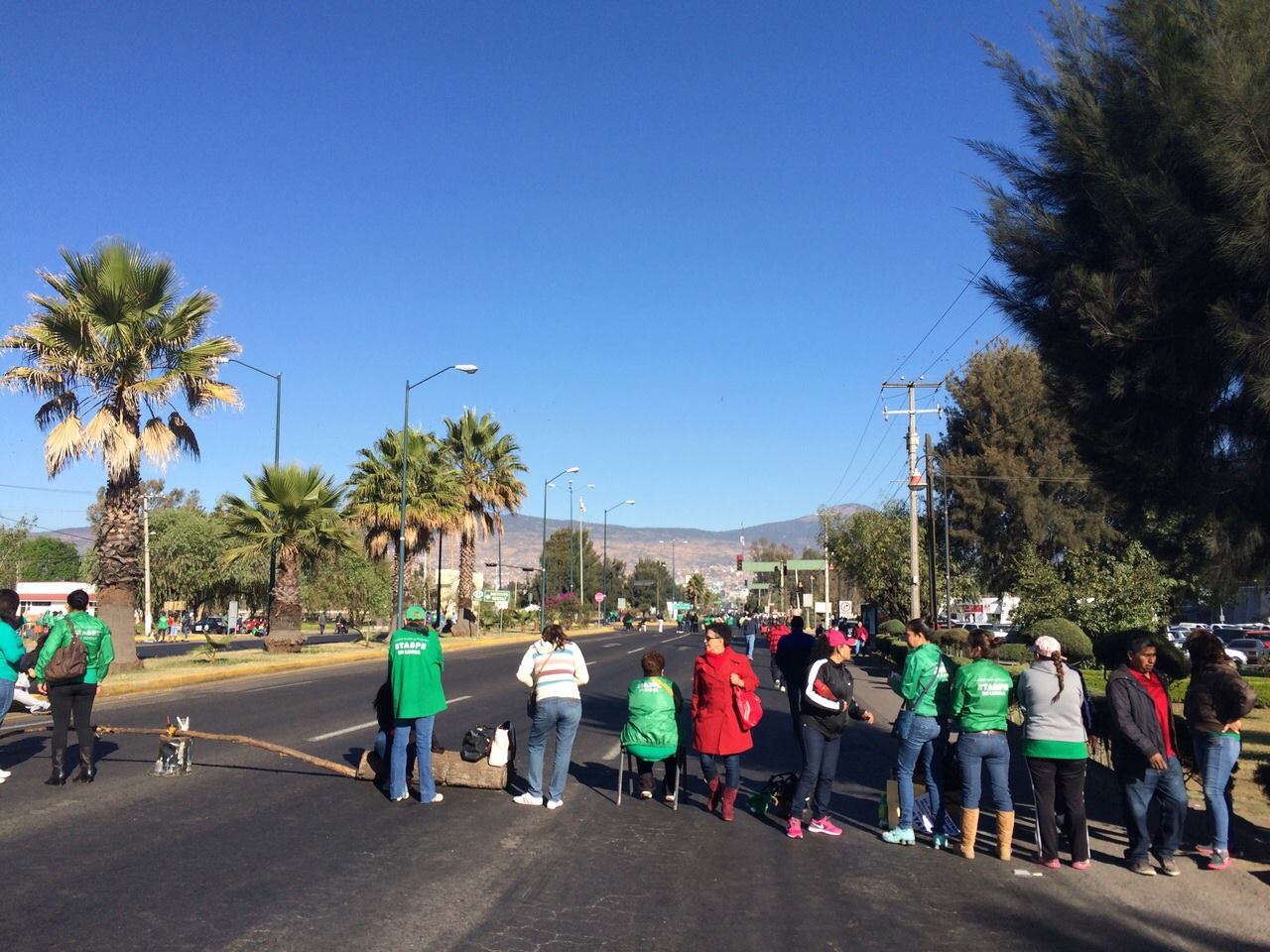 bloqueo libramiento Morelia STASPE