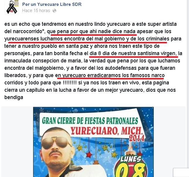 el komander yurecuaro post autodefensas