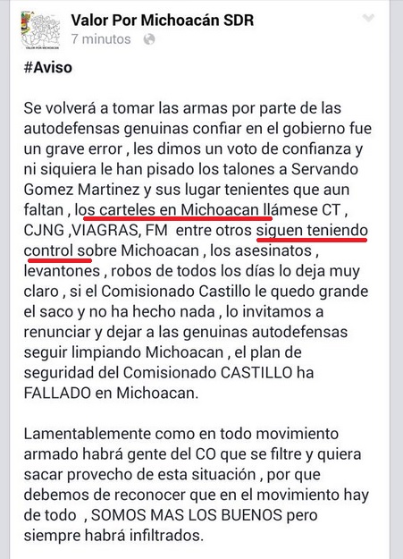 fuerzas rurales bloqueos valor x michoacán