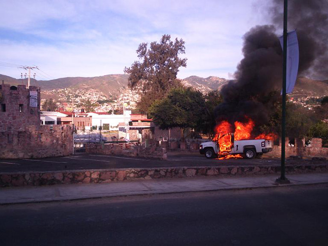 incendian camioneta en iguala