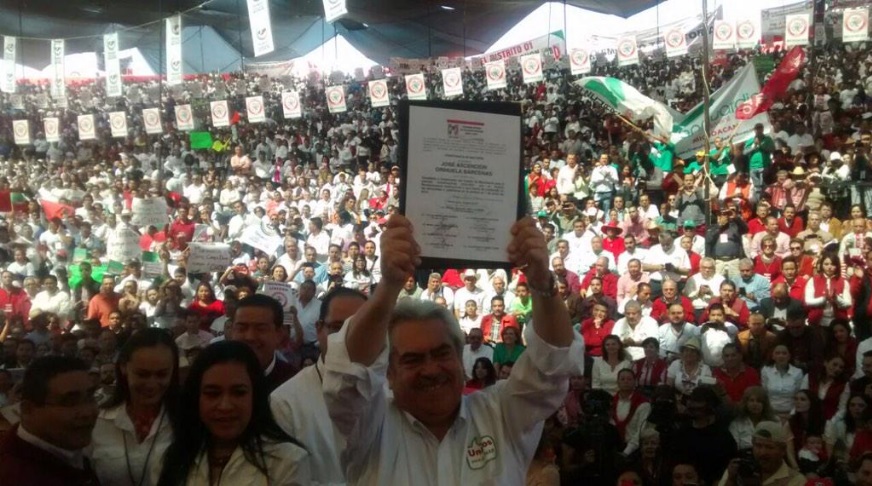 Chon Orihuela recibe constancia candidato PRI a Michoacán