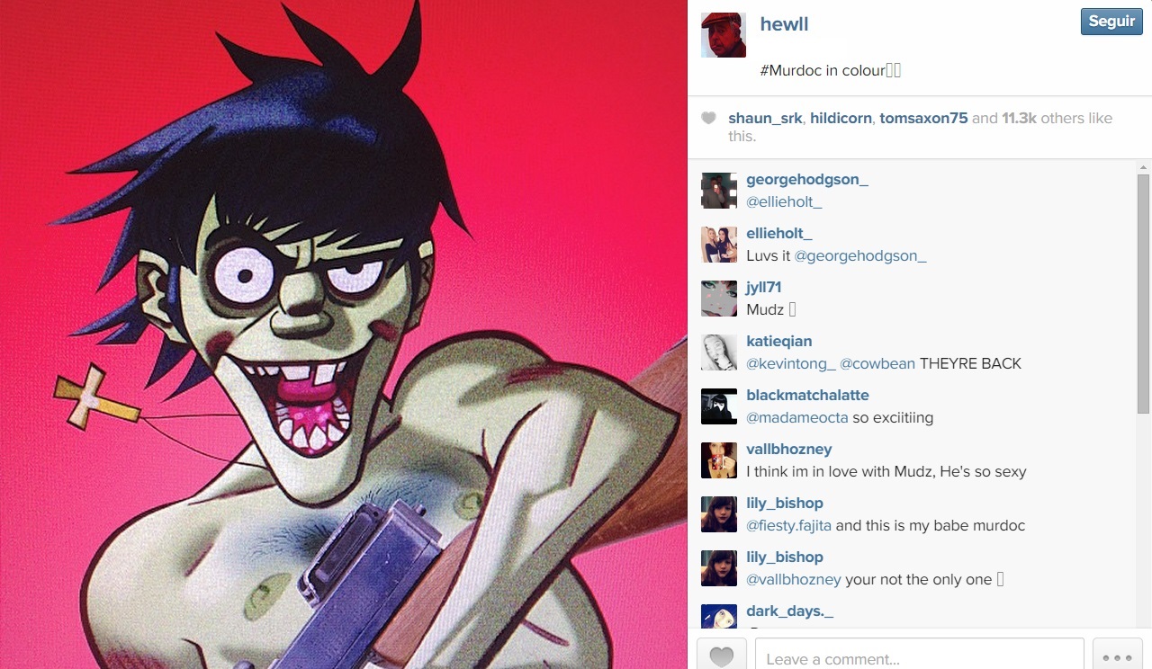 Jaimie Hewllet Murdoc Gorillaz 2015 2