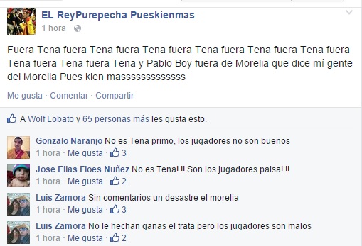 fuera tena post fb