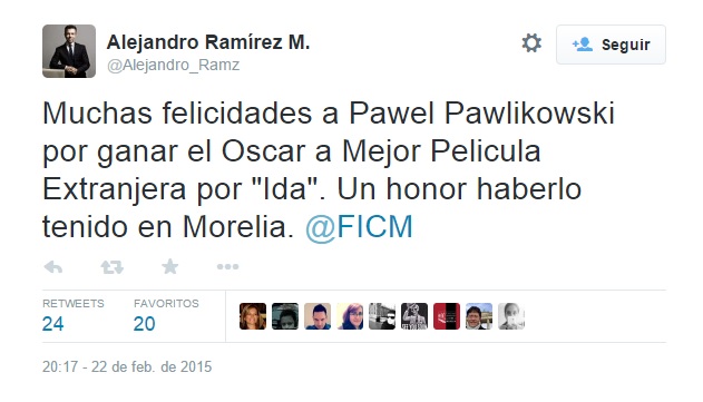 ida pelicula extranjera oscars alejandro ramirez