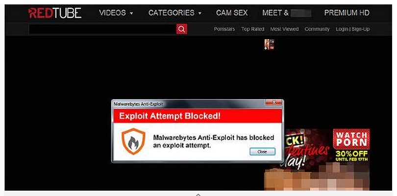 redtube hackeado infectado porno