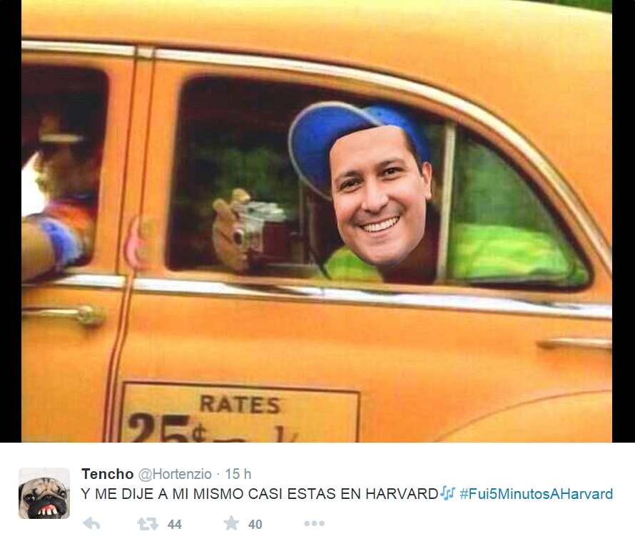 #Fui5MinutosAHarvard meme