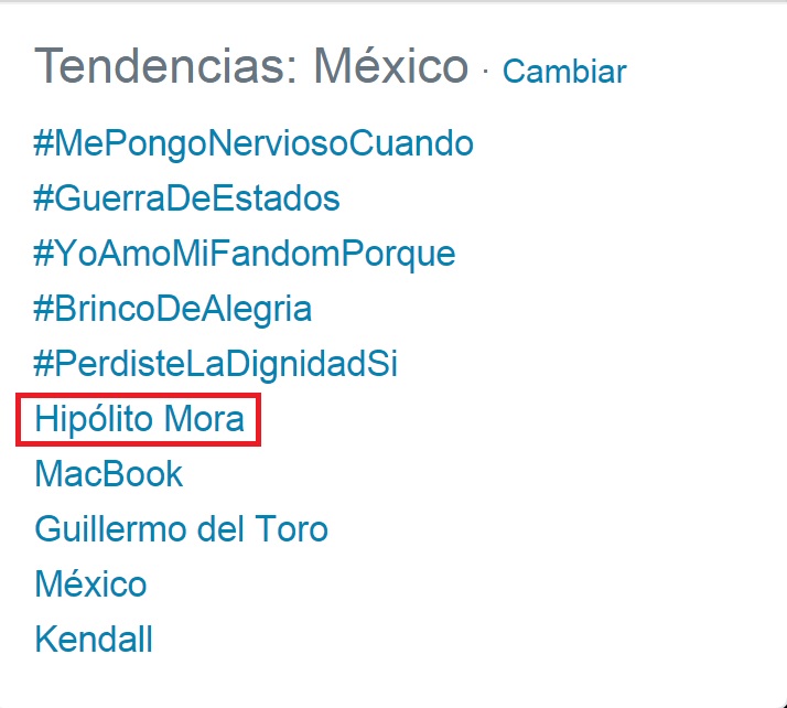 Hipólito Mora Twitter TT liberación 2da