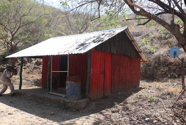 choza donde se ocultaba La Tuta en Aguililla