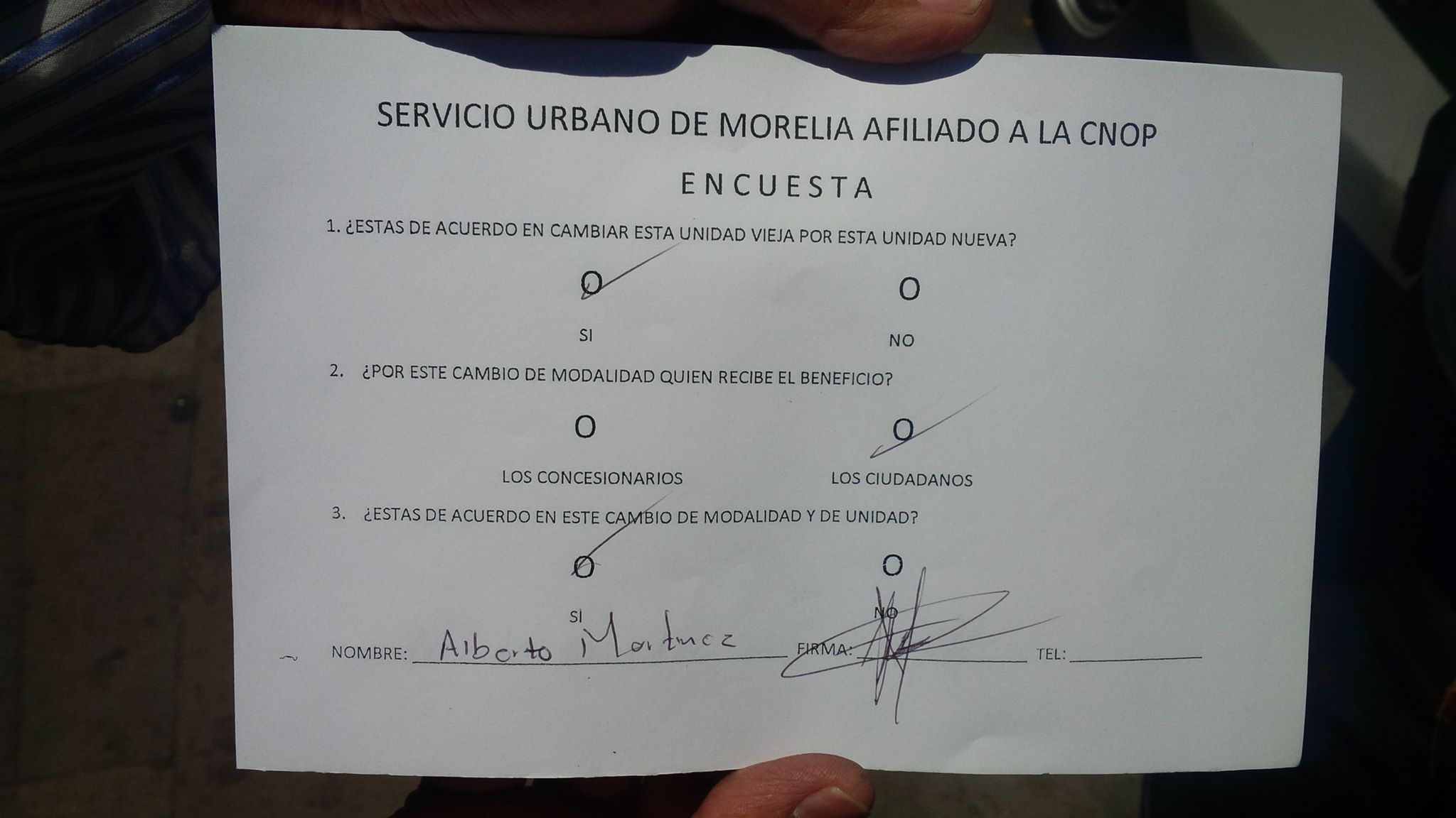encuesta transportistas Morelia