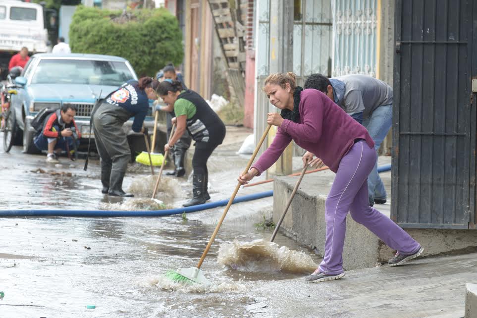 lluvias limpieza inundación colonia Morelia