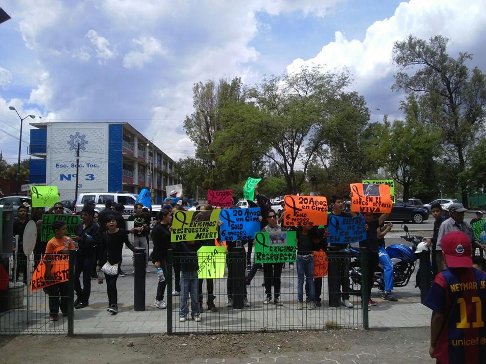 manifestación cirqueros Zoológico de Morelia elefante Merry