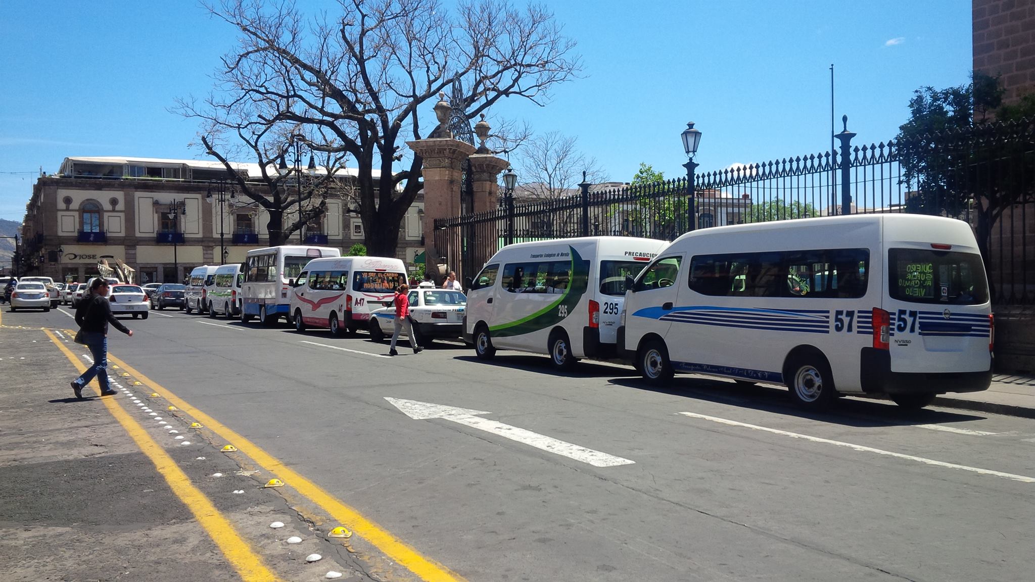 manifestación transportistas Morelia Centro