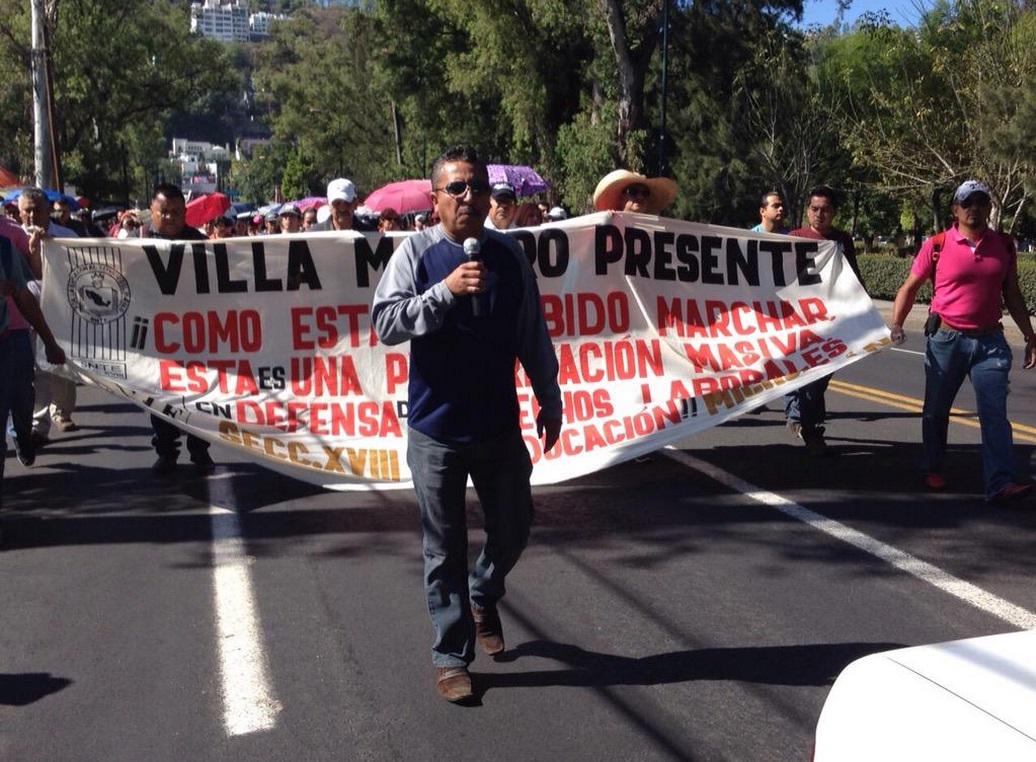 marcha maestros CNTE Ventura Puente Morelia
