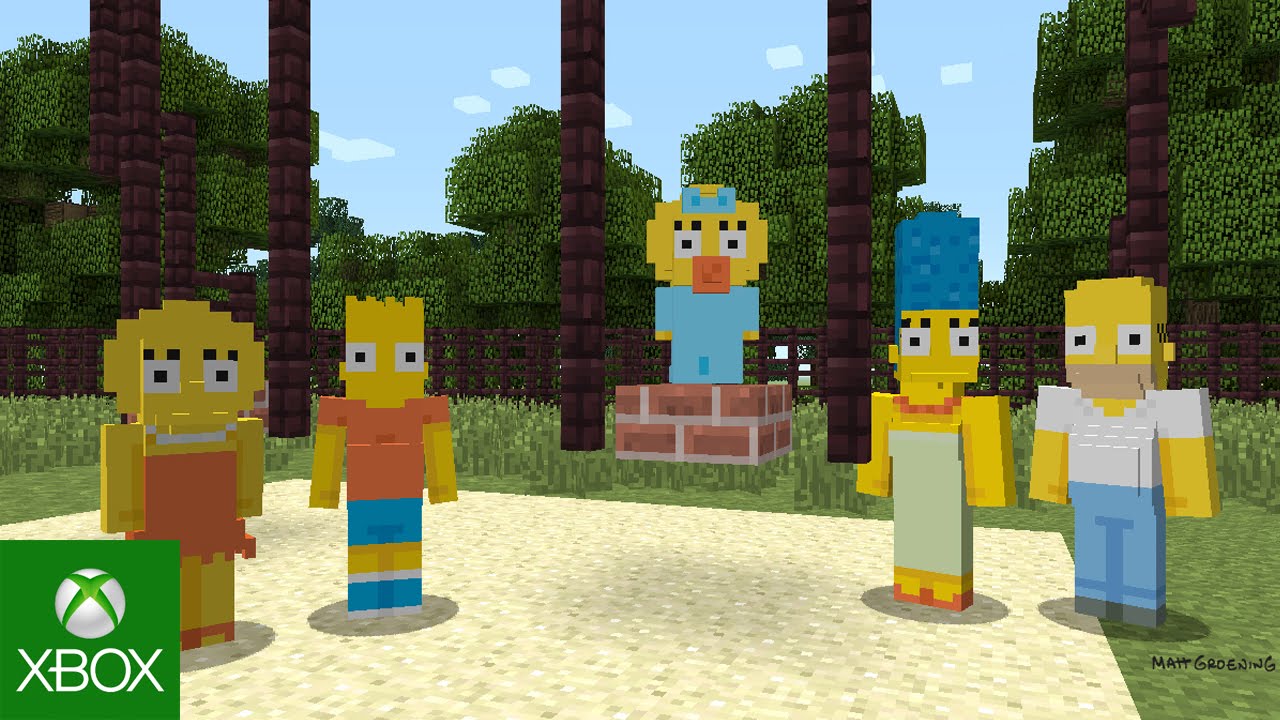 Los Simpson Ingresan Al Mundo Cúbico De MineCraft En Xbox