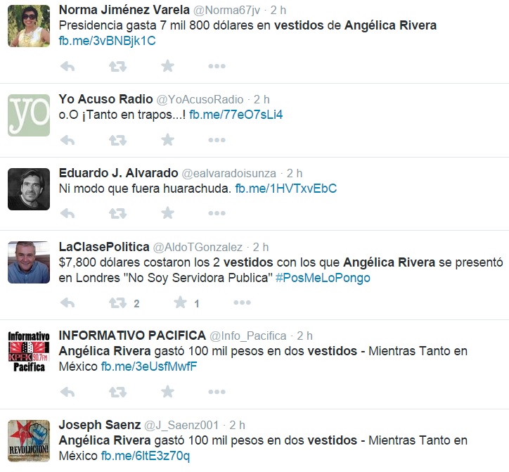 vestidos angélica rivera polémica inglaterra tuits