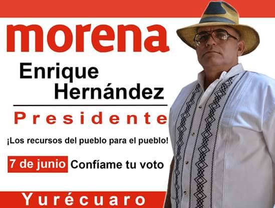 Enrique Hernández líder autodefensas candidato Yurécuaro por Morena