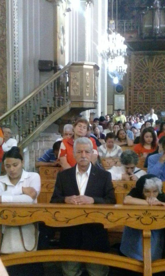 Gerardo Dueñas Bedolla candidato Partido Humanista PH Michoacán en misa