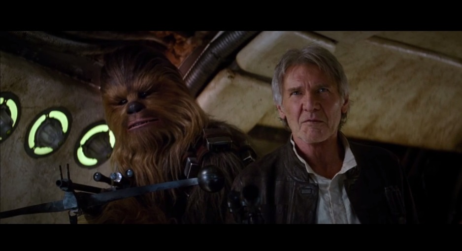 Star Wars The Force Awakens Harrison Ford Han Solo Chewbacca