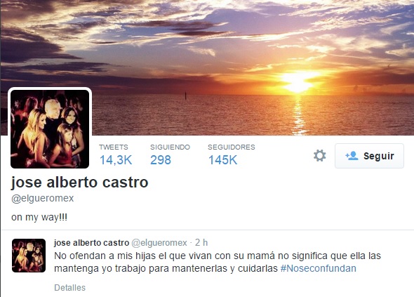 el guero castro tuit hijas  el bueno
