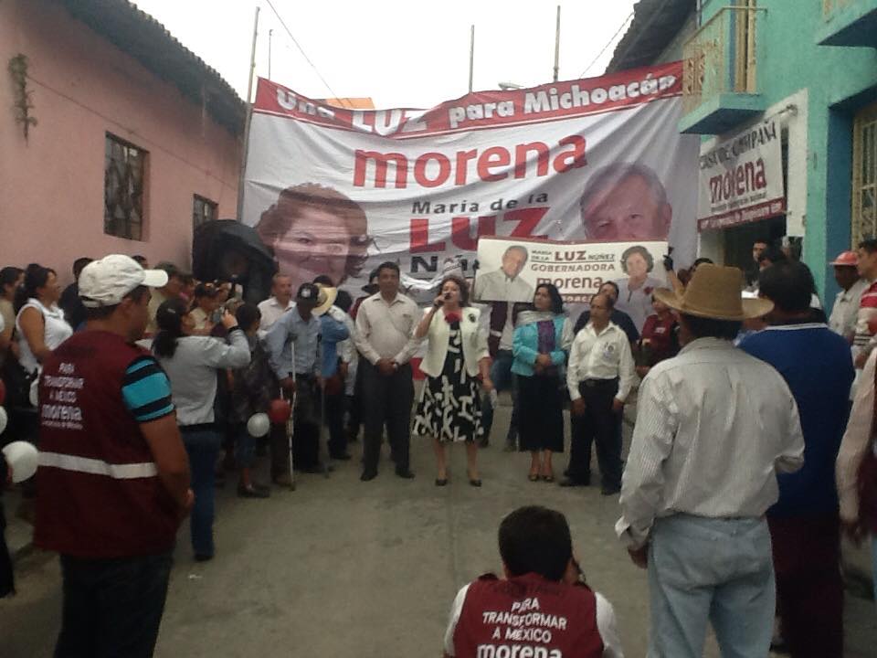 maria de la luz nuñez en campaña zinapercuaro