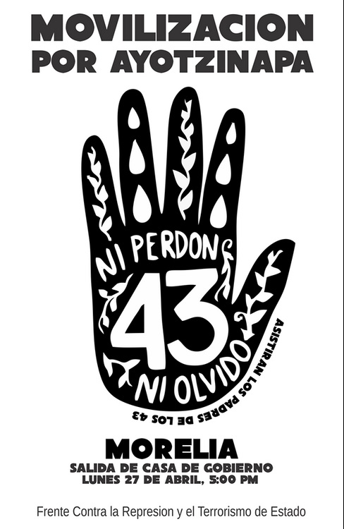 morelia ayotzinapa marcha27 abr