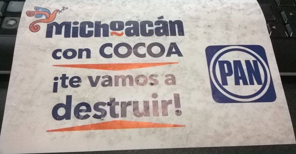 panfleto contra Cocoa Calderón campaña 2