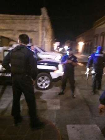 policias centro de Morelia noche armados