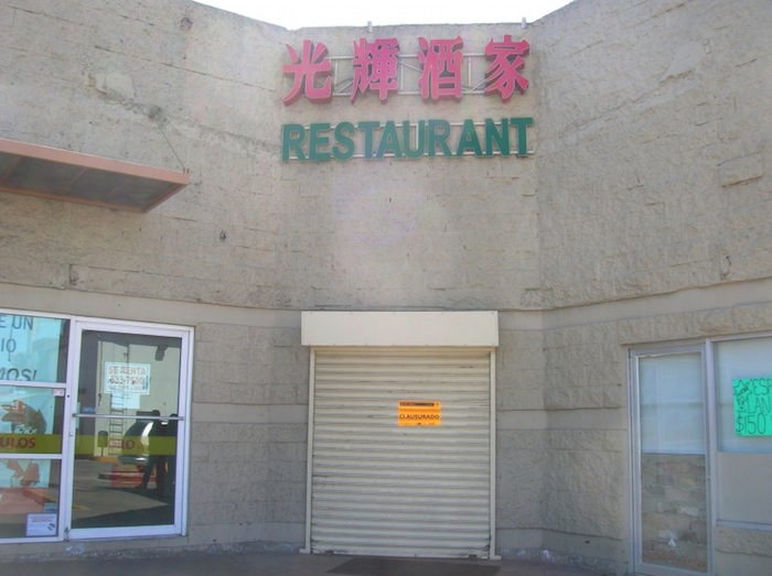 restaurante de comida china clausurada