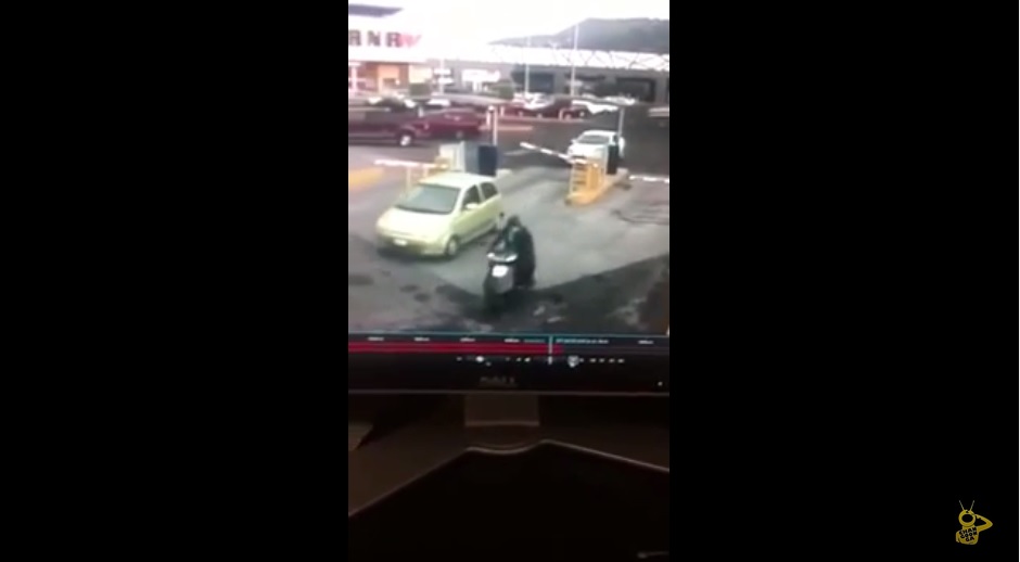 video robo moto de Plaza Morelia