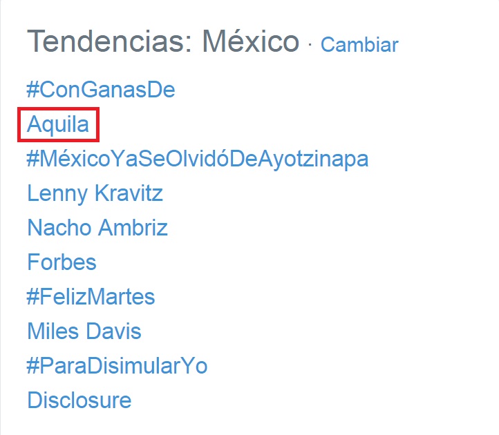 Aquila tendencia Twitter enfrentamientos