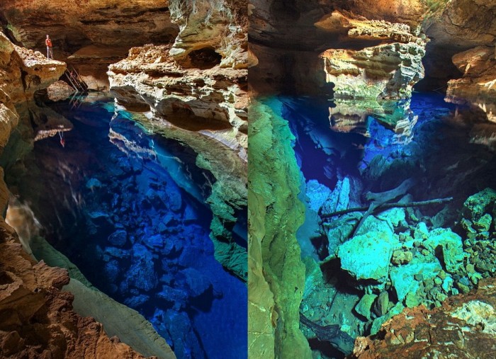 Increíble Imágenes De La Maravillosa Agua Invisible Del Pozo Azul En Brasil