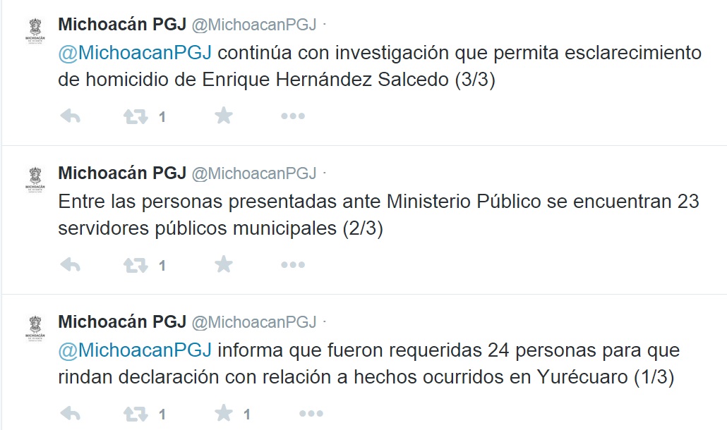 Procu Yurécuaro declaración funcionarios Enrique Hernández
