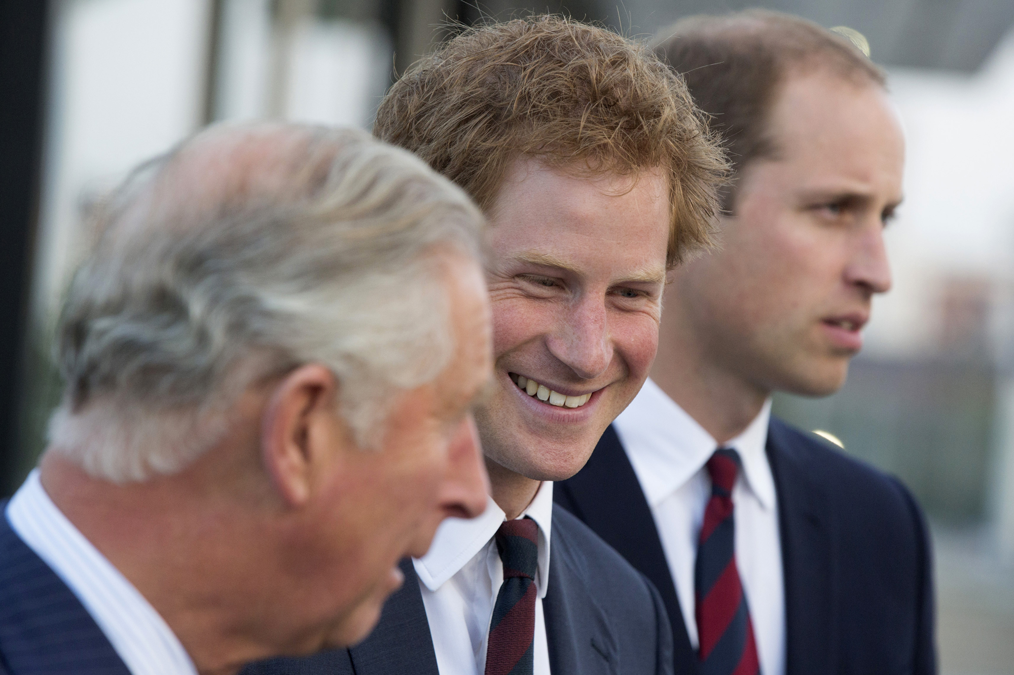 (L-R) Prince Charles, Prince Harry and  Prince William attend a Business Leaders Employment meeting, hosted by the Royal Foundation of the Duke and Duchess of Cambridge and Prince Harry at the Queen Elizabeth Olympic Park in east London September 10, 2014. The meeting comes on the eve of the start of the Invictus Games.     REUTERS/Neil Hall (BRITAIN - tags: ROYALS - Tags: ENTERTAINMENT ROYALS SPORT) - RTR45QBF