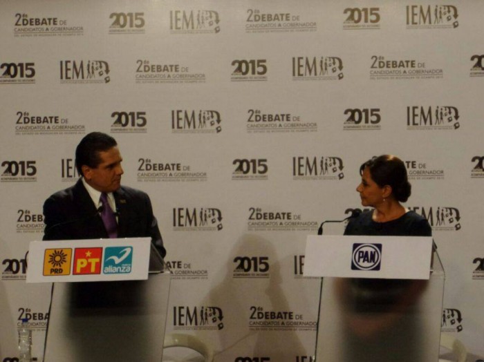 Silvano Aureoles y Cocoa Calderón debate Michoacán