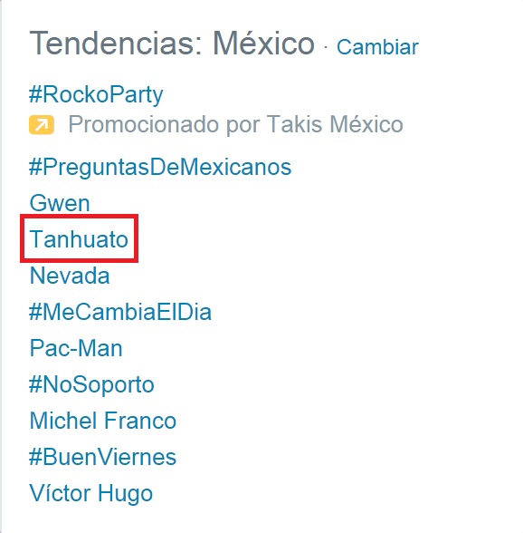 Tanhuato tendencia Twitter enfrentamiento TT