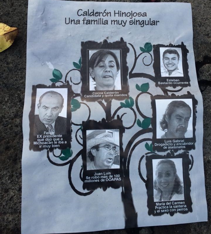 folleto familia Calderón Hinojosa Morelia