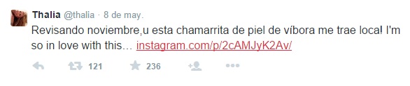 Rechazan Sus Fans A Thalía Por Presumir Chamarra De Piel De Víbora En Redes