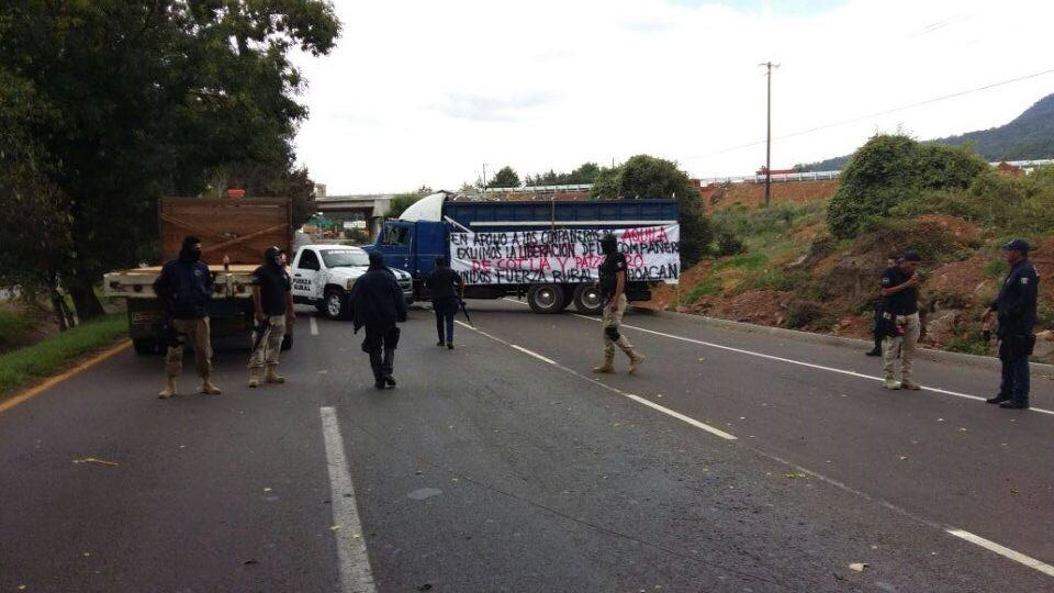 bloqueo policía rural