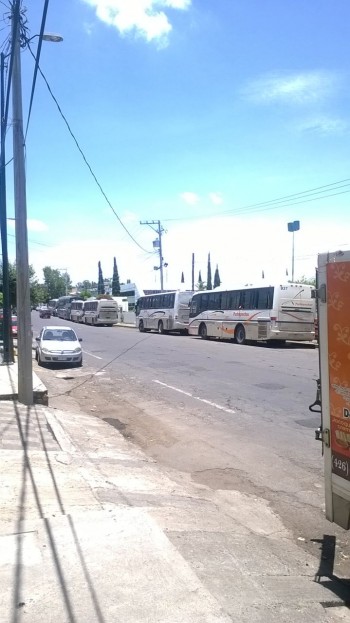 Autobuses robados por normalistas en la SEP
