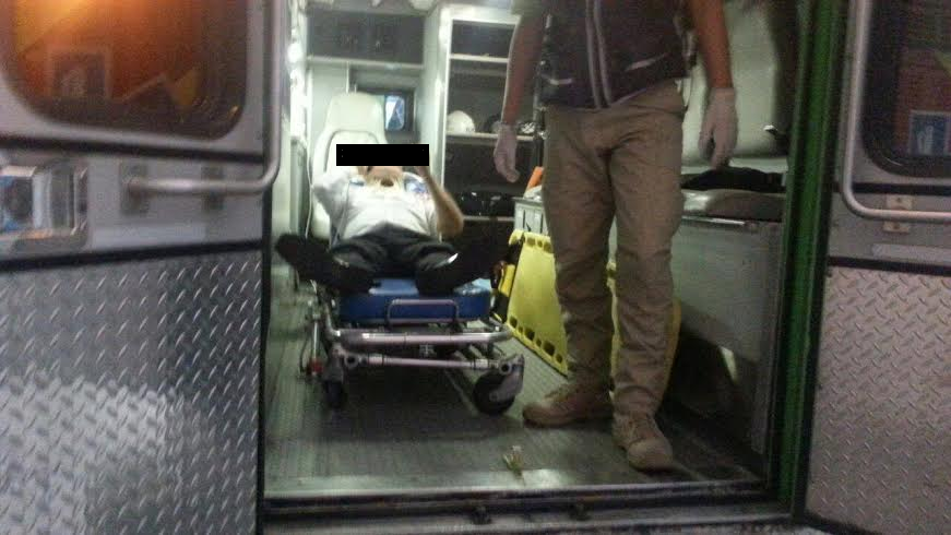 escolta de director de ssp accidentado