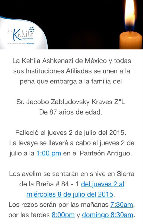 funeral Jacobo Zabludovsky