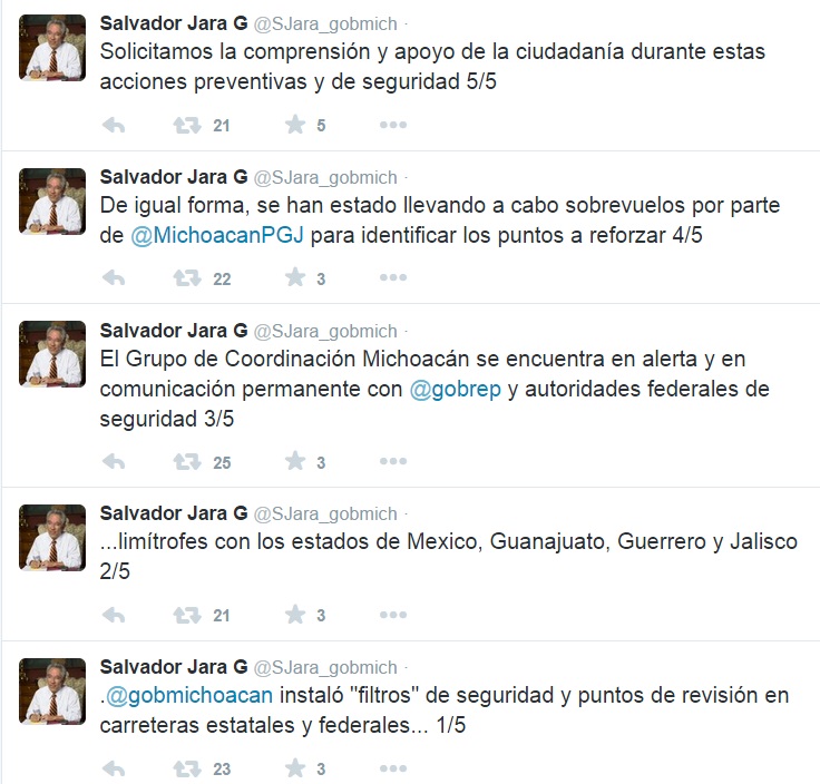 tuits Salvador Jara operativo Chapo