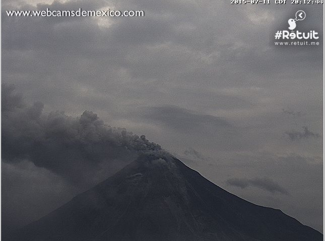volcan de colima 11 julio